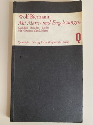 antiquarisches Buch – Wolf Biermann – Mit Marx- und Engelszungen - Gedichte, Balladen, Lieder - Mit Noten zu allen Liedern