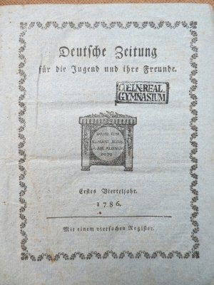 Deutsche Zeitung für die Jugend und ihre Freunde 1786, 2 Bde.