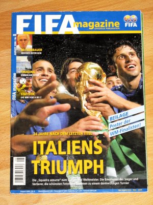 FIFA Magazine - August 2006 - Italiens Triumph - Beilage: Poster der WM-Finalisten