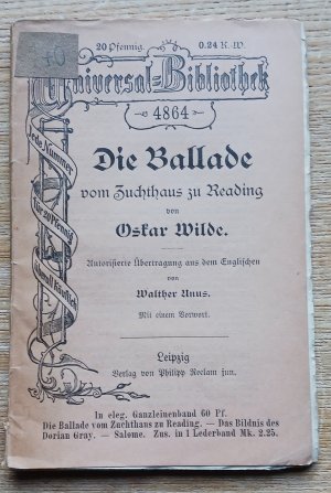 Die Ballade vom Zuchthaus zu Reading - Reclams Universal-Bibliothek 4864 (1907)