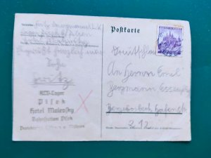 gebrauchtes Buch – Postkarte Dopisnice Ganzsache 60 Heller KLD-Lager Pisek Hotel Malevsky - 5 Karten aus dem KZ-Lager - Konzentrationslager