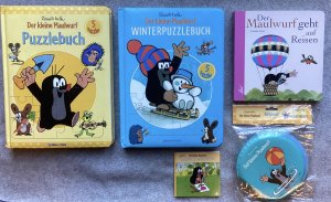 gebrauchtes Buch – Zdeněk Miler – Tolles Buchpaket "Der kleine Maulwurf" (Pauli) - 2 Puzzlebücher, 1 Badebuch, 1 Ausmalbuch, 1 Pappbilderbuch