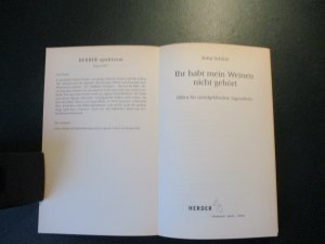 gebrauchtes Buch – Jutta Schütz – Ihr habt mein Weinen nicht gehört