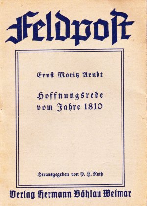 Hoffnungsrede vom Jahre 1810 "FELDPOST"