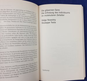 gebrauchtes Buch – Nowotny, Helga; Testa – Die gläsernen Gene - Die Erfindung des Individuums im molekularen Zeitalter