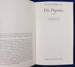 gebrauchtes Buch – Cross, Donna W – Die Päpstin