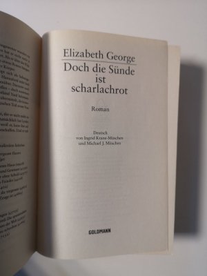 gebrauchtes Buch – Elizabeth George – Doch die Sünde ist scharlachrot