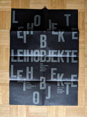 Franz Erhard Walther: Benutzen / Leihobjekte Benutzen Plakat 1967