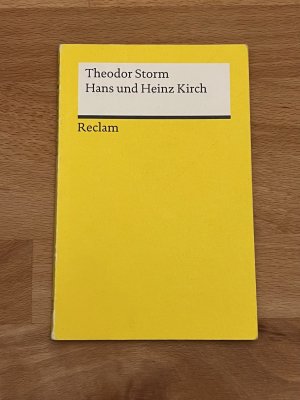 gebrauchtes Buch – Theodor Storm – Hans und Heinz Kirch - Novelle