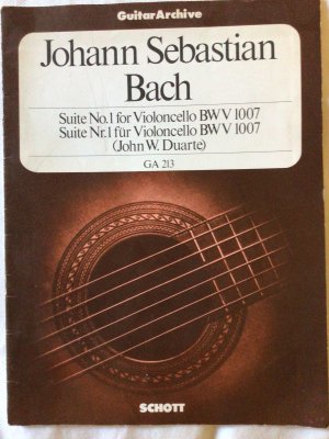 antiquarisches Buch – Bach Johann Sebastian – Suite Nr. 1 BWV 1007 (John W. Duarte)