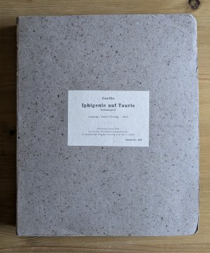 antiquarisches Buch – Johann Wolfgang von Goethe – RAR! FRÜHE AUSGABE IN BRAILLE-,  BLINDEN- bzw. PUNKT-SCHRIFT: Iphigenie auf Tauris - Schauspiel