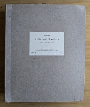 RAR! FRÜHE AUSGABE IN BRAILLE-, BLINDEN- bzw. PUNKT-SCHRIFT: Genie und Charakter