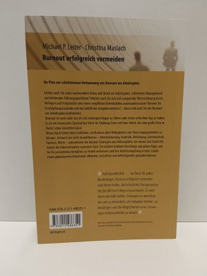 gebrauchtes Buch – Leiter, Michael P – Burnout erfolgreich vermeiden - Sechs Strategien, wie Sie Ihr Verhältnis zur Arbeit verbessern