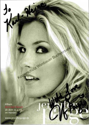 Original Autogramm Jennifer Paige /// Autograph signiert signed signee