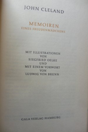 Memoiren eines Freudenmädchens.