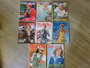 8x Burda-Moden 1970 -77 & Neue Mode