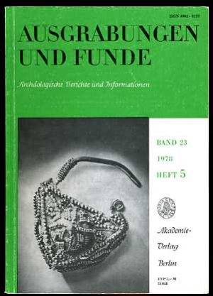 gebrauchtes Buch – Ausgrabungen und Funde. Archäologische Berichte und Informationen. Bd. 23 (nur) Heft 5. (Thüringen Heft)