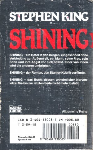 gebrauchtes Buch – Stephen King – Shining