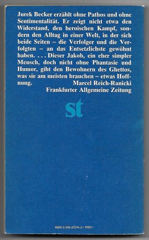 gebrauchtes Buch – Jurek Becker – Jakob der Lügner; suhrkamp-taschenbuch Nr. 774