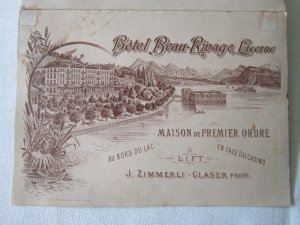 antiquarisches Buch – Hotel – Menu-Karte Hotel Beau-Rivage Lucerne u. Bellevue Palace Hotel San Remo, 30er Jahre