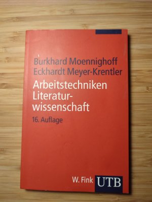 gebrauchtes Buch – Moennighoff, Burkhard; Meyer-Krentler – Arbeitstechniken Literaturwissenschaft