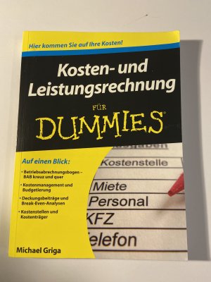 gebrauchtes Buch – Michael Griga – Kosten- und Leistungsrechnung für Dummies