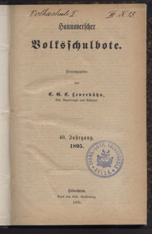 Hannoverscher Volksschulbote 40. Jg. 1895