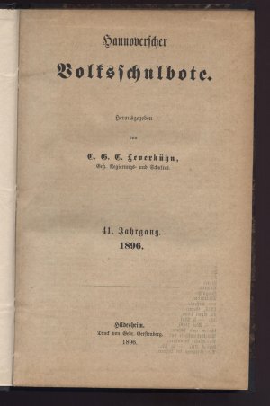 Hannoverscher Volksschulbote 41. Jg. 1896