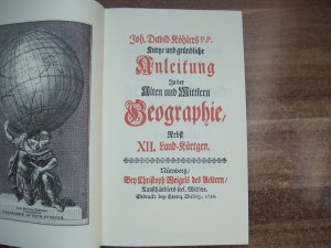 gebrauchtes Buch – Köhler, Johann D – Geographie 1730. Nachdruck.