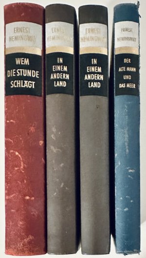 antiquarisches Buch – Ernest Hemingway – 4 Bücher/ Der alte Mann und das Meer / 2 x In einem andern Land /  Wem die Stunde schlägt