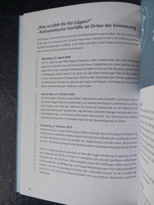 gebrauchtes Buch – RIAS Bayern  – Multidirektionale Angriffe auf die Erinnerung. Post-Schoah-Antisemitismus in Bayern.