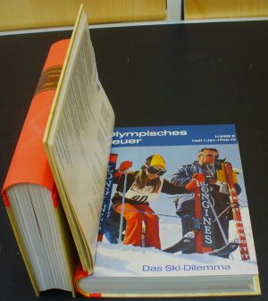 Olympisches Feuer - Zeitschrift der Olympischen Gesellschaft - Jahrgänge 1973 + 1974, komplett, im Halbleinen-Einband gebunden - Ausgaben 1973: 1.-1973 […]