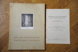 Kunst- und Wohnungsauktion Nachlass Liebieg. 2 Auktionskataloge: Freiwillige Versteigerung der Kunstsammlungen und der Wohnungs-Einrichtung. Nachlass […]