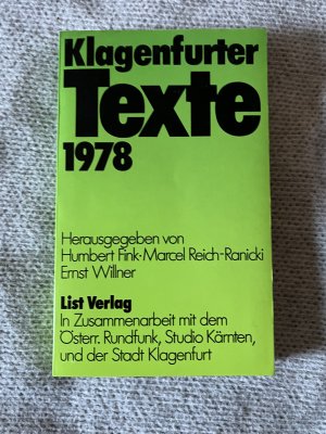 Klagenfurter Texte. 1978. (mit Signaturen)