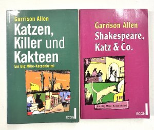 2 Bücher von Garrison Allen: 1. Katzen, Killer und Kakteen + 2. Shakespeare, Katz & Co.