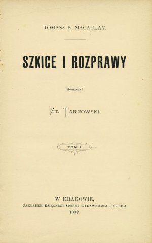 SZKICE I ROZPRAWY (2 BÄNDE) (e. polnische Übersetzung)