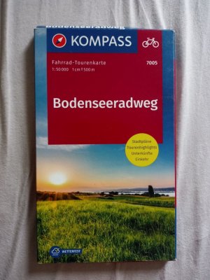 KOMPASS Fahrrad-Tourenkarte Bodenseeradweg 1:50.000 - Leporello Karte, reiß- und wetterfest