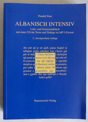 gebrauchtes Buch – Pandeli Pani – Albanisch intensiv. Lehr- und Grammatikbuch mit einer CD der Texte und Dialoge im MP3-Format