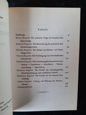 gebrauchtes Buch – Hermann Rauschning – Die Entdeutschung Westpreussens und Posens - zehn Jahre polnischer Politik (Nachdruck)