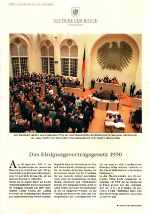 Faksimile: Das Einigungsvertragsgesetz 1990