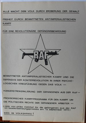 Alle Macht dem Volk durch Eroberung der Gewalt. Freiheit durch bewaffneten antiimperialistischen Kampf. Für eine revolutionäre Gefängnisbewegung