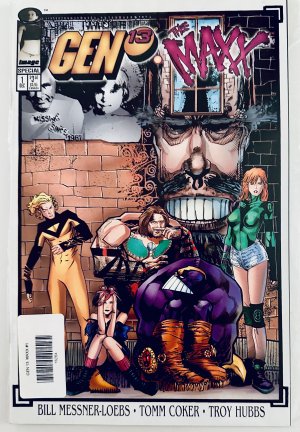 GEN13 / The Maxx One Shot (Special) Issue Number 1, December 1995. Story: Bill Messner-Loebs. Pencils: Tomm Coker. Editor: Scott Dunbier.