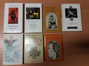 7 Bände rund um die Deutsche Romantik (Konvolut Werke): 1) Des Knaben Wunderhorn. Eine Auswahl mit 24 Holzstichen. 2) Merkwürdige Lebensgeschichte Sr. […]