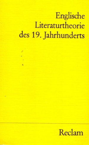 Englische Literaturtheorie des 19. Jahrhunderts