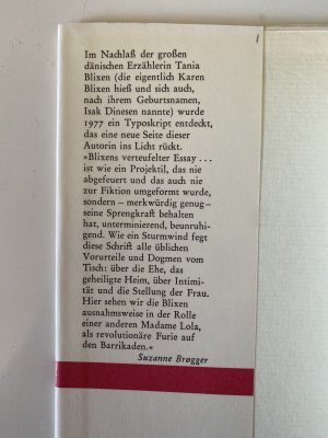 gebrauchtes Buch – Tania Blixen – Moderne Ehe und andere Betrachtungen
