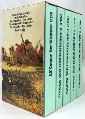 Der Lederstrumpf. Vollständige Ausgabe in fünf Bänden. In der Bearbeitung der Übersetzung von C. Kolb u. a. durch Rudolf Drescher. Mit Illustrationen […]