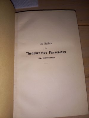 antiquarisches Buch – Franz Hartmann – Die Medizin des Theophrastus Paracelsus von Hohenheim