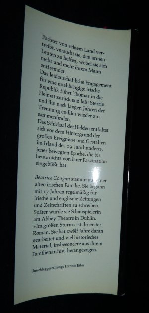 gebrauchtes Buch – Beatrice Coogan / aus dem Englischen Anjuta Dünnwald – Im großen Sturm (1839) / Irland historischer Roman (Irland, The Big Wind) Leinen geb. mit SU