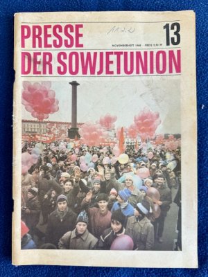 Presse der Sowjetunion, Novemberheft 1989