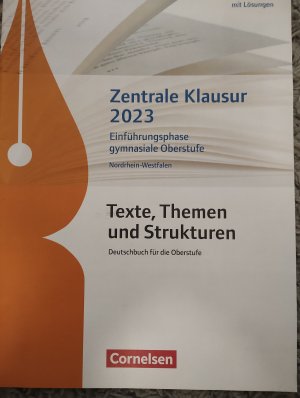 gebrauchtes Buch – Christoph Fischer – Texte, Themen und Strukturen - Nordrhein-Westfalen - Zentrale Klausur Einführungsphase 2023 - Arbeitsheft